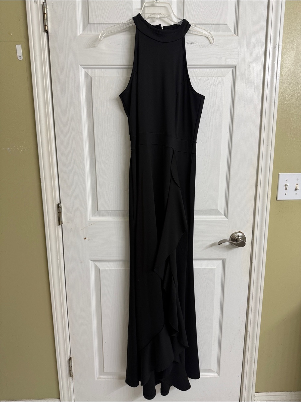Woosea Black sleeveless Maxi Dress - Elegant Evening Wear size L New